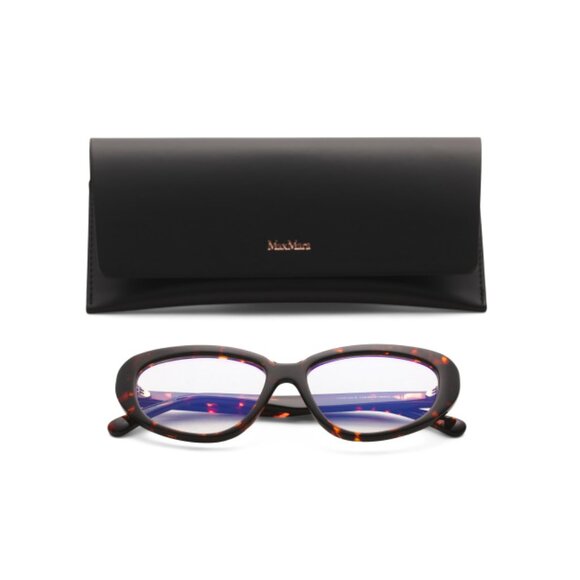 MAXMARA Dark Havana 56mm Round Opticals - Picture 1 of 2